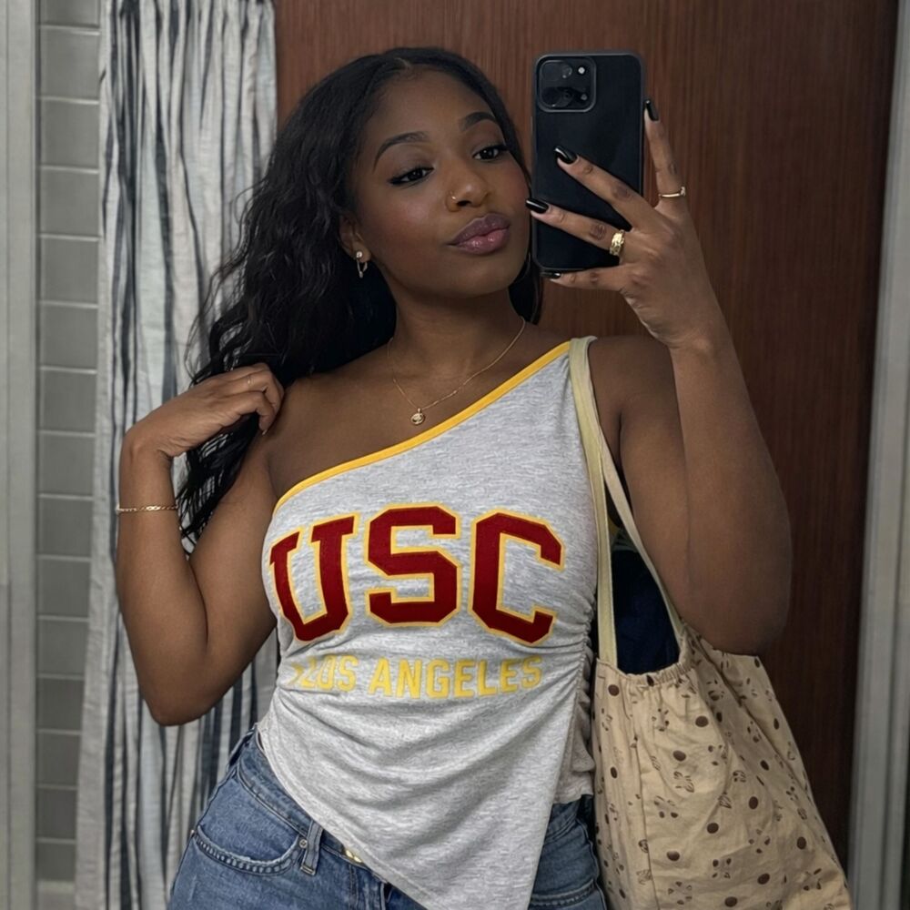 USC One Shoulder Asymmetrical Hem Top Collegiate Licensed X-Small NWT